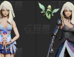 玩酷CG网—高冷美艳御姐Blender模型