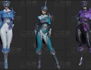 玩酷CG网—女士兵Blender模型