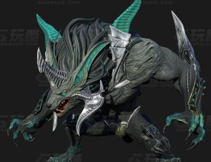 玩酷CG网—狼怪Blender模型