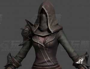 玩酷CG网—刺客雇佣兵Blender模型