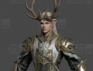 玩酷CG网—麋鹿王子Blender模型