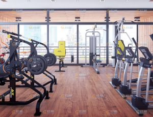 玩酷CG网—健身房C4D模型