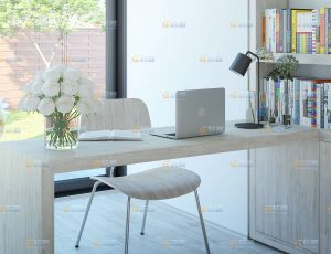 玩酷CG网—书房C4D模型