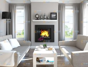 玩酷CG网—西式小客厅C4D模型