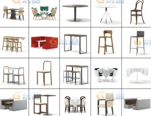 玩酷CG网—桌子沙发v7C4D模型