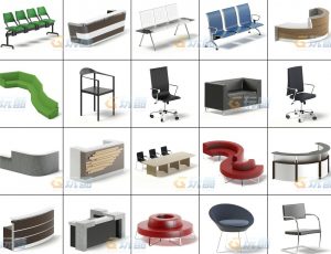 玩酷CG网—桌子沙发v8C4D模型