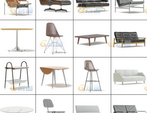 玩酷CG网—桌子沙发v9C4D模型