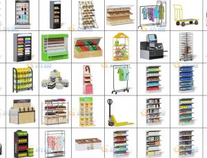 玩酷CG网—商品货架C4D模型