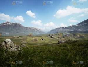 玩酷CG网—草原山丘生态系统UE4模型工程素材