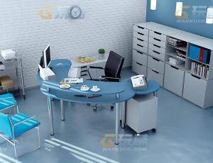 玩酷CG网—办公室Blender模型