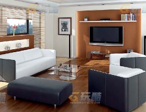 玩酷CG网—复古小客厅Blender模型