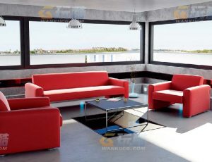 玩酷CG网—大窗户客厅Blender模型