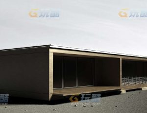 玩酷CG网—木构别墅Blender模型