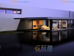 玩酷CG网—时尚别墅Blender模型