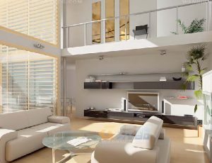 玩酷CG网—玻璃感客厅Blender模型