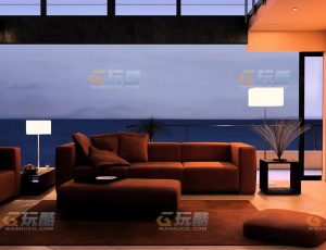 玩酷CG网—富人家庭客厅Blender模型