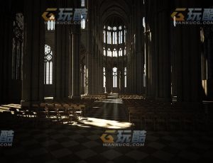 玩酷CG网—教堂Blender模型