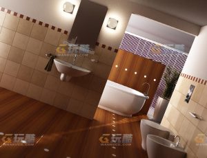 玩酷CG网—小浴室Blender模型