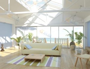 玩酷CG网—海边木屋客厅Blender模型