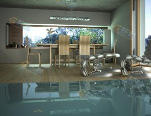 玩酷CG网—木房小客厅Blender模型