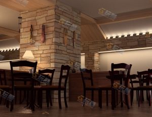 玩酷CG网—露天休息小厅Blender模型