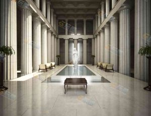 玩酷CG网—酒店大厅Blender模型