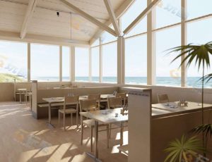 玩酷CG网—海景休闲室Blender模型