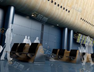 玩酷CG网—车站等候区Blender模型