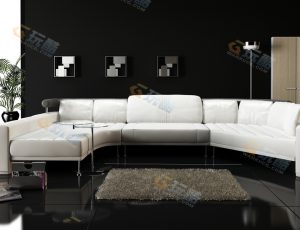 玩酷CG网—豪华客厅Blender模型