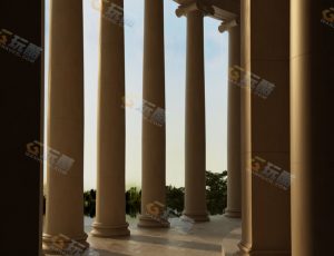 玩酷CG网—门口大圆柱Blender模型