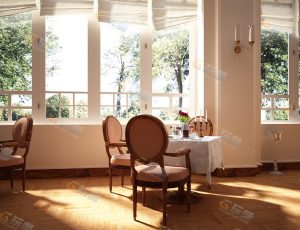 玩酷CG网—下午茶餐厅Blender模型