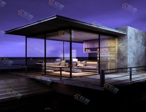 玩酷CG网—方形建筑Blender模型