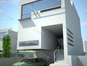 玩酷CG网—普通居民别墅Blender模型