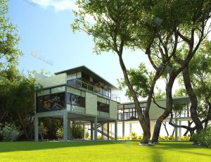 玩酷CG网—大别墅Blender模型