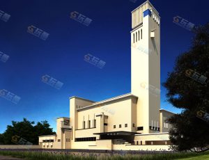 玩酷CG网—大型工厂建筑楼Blender模型