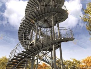 玩酷CG网—螺旋阶梯Blender模型