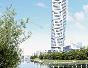 玩酷CG网—瑞典马尔默螺旋中心大厦Blender模型