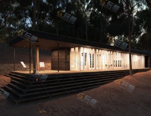 玩酷CG网—长方形别墅Blender模型