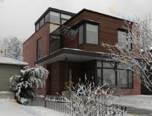 玩酷CG网—冬季别墅Blender模型