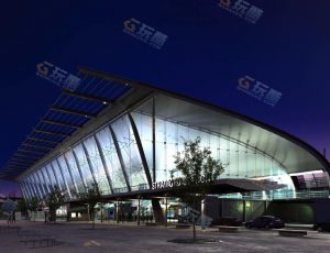 高铁站入口Blender模型