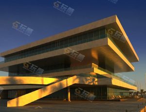 体育馆大楼Blender模型