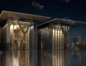 现代方形建筑Blender模型