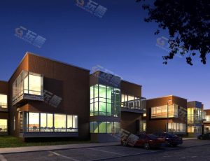 现代街边小区Blender模型