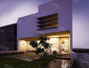 现代简约别墅Blender模型