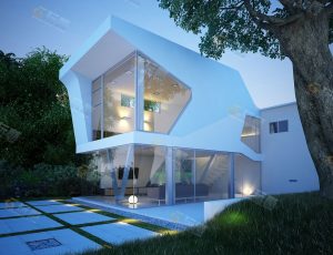 现代简约时尚高档别墅Blender模型