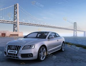 现代时尚汽车场景V7Blender模型