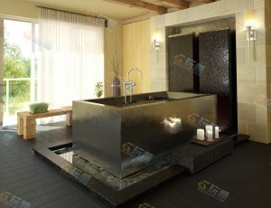 现代宽敞浴室Blender模型