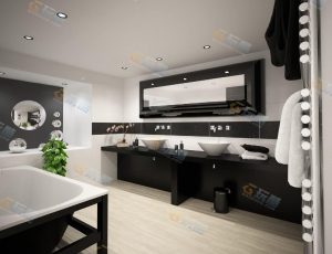 现代普通浴室Blender模型