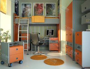 现代青少年卧室Blender模型