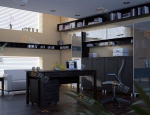 现代书房办公室Blender模型